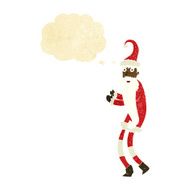 cartoon santa claus with thought bubble N13
