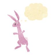 cartoon rabbit with thought bubble N5
