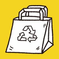 Environmental protection concept Recycled shopping bag doodle N4