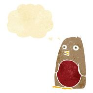 cartoon robin with thought bubble N2