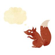 cartoon red squirrel with thought bubble N2