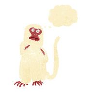 cartoon monkey with thought bubble N2