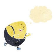 cartoon humpty dumpty egg character with thought bubble N2