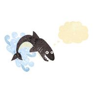 cartoon shark with thought bubble N2