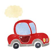 cartoon car with thought bubble