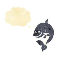 cartoon shark with thought bubble N3