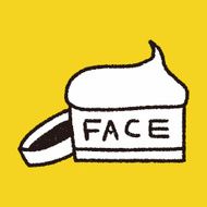 face cream doodle drawing N4