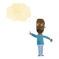 cartoon man issuing stern warning with thought bubble N2