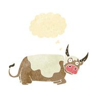 cartoon bull with thought bubble N2