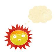 sun cartoon character with thought bubble N2