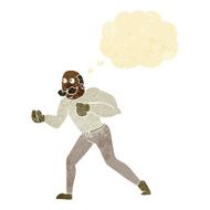 cartoon retro boxer man with thought bubble N2