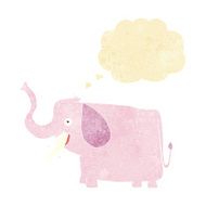 cartoon happy elephant with thought bubble N2