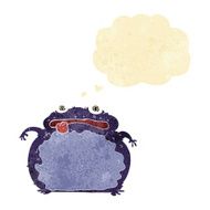 cartoon funny frog with thought bubble N2