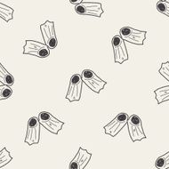 flippers doodle seamless pattern background N4