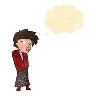 cartoon woman with hands in pockets thought bubble N2