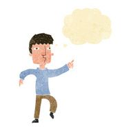 cartoon dancing man with thought bubble N2