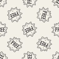 free doodle seamless pattern background
