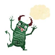 cartoon demon with thought bubble N2
