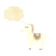 cartoon donkey with thought bubble N2