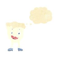 cartoon tooth with thought bubble N3
