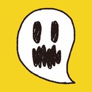ghost doodle drawing N8