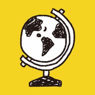 globe doodle drawing N10