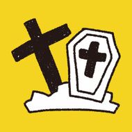 grave doodle drawing N14