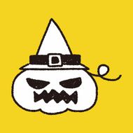 halloween pumpkin doodle drawing N7
