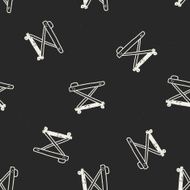 hospital bed doodle seamless pattern background N2