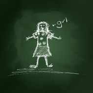 Sckethy drawing of a girl