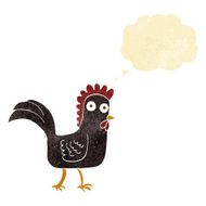 cartoon chicken with thought bubble N2