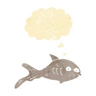 cartoon fish with thought bubble N9