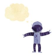 cartoon astronaut with thought bubble N9
