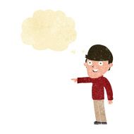 cartoon pointing man with thought bubble N6