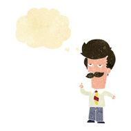 cartoon man with mustache explaining thought bubble N2