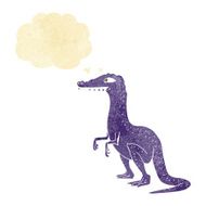 cartoon dinosaur with thought bubble N5