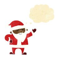cartoon santa claus with thought bubble N16