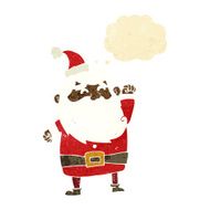 cartoon santa claus with thought bubble N18