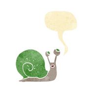 cartoon snail with thought bubble