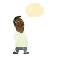 cartoon friendly man with thought bubble N3