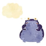 cartoon fat frog with thought bubble N2