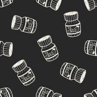 jam doodle seamless pattern background