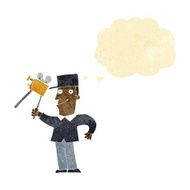 cartoon film maker with thought bubble