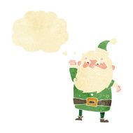 cartoon santa claus with thought bubble N20