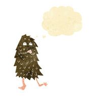 cartoon monster with thought bubble N3