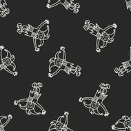 joker doodle seamless pattern background