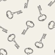 key doodle seamless pattern background N5