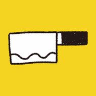 Kitchen knife doodle drawing N4
