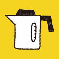 kitchenware hot water bottle doodle drawing N8