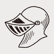 knight helmet doodle N11